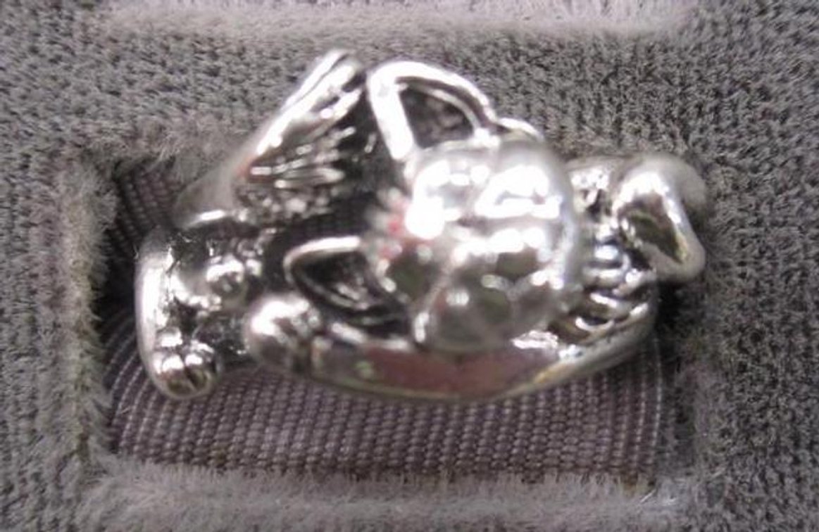 925 marked sleeping cat ring