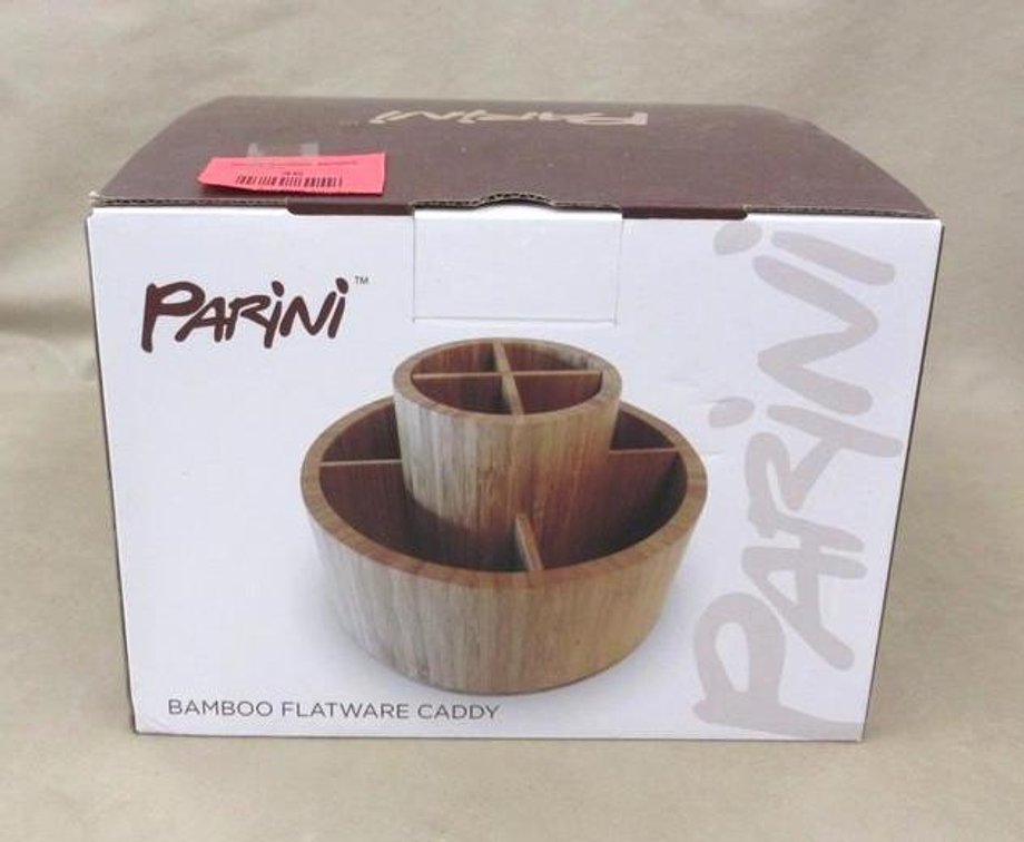 Parini bamboo flatware caddy