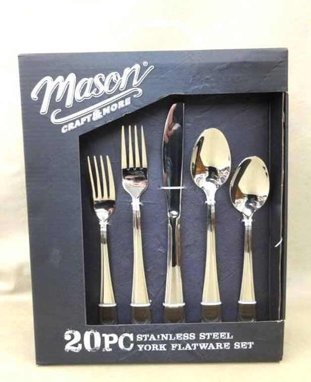 Mason Craft and more 20 pc stainless steel York flatware set