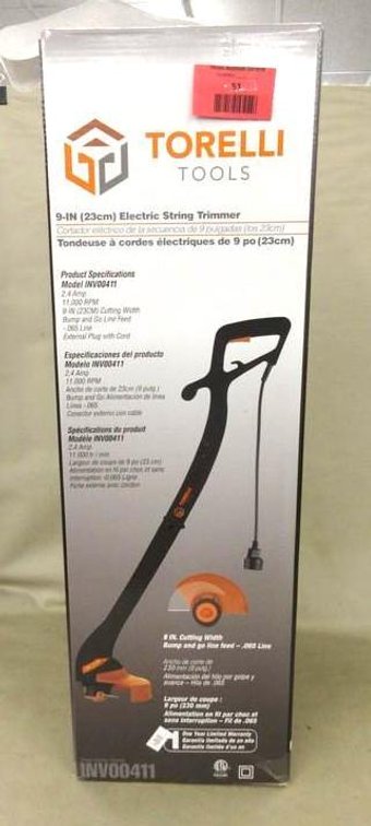 Torelli Tools 9" electric string trimmer