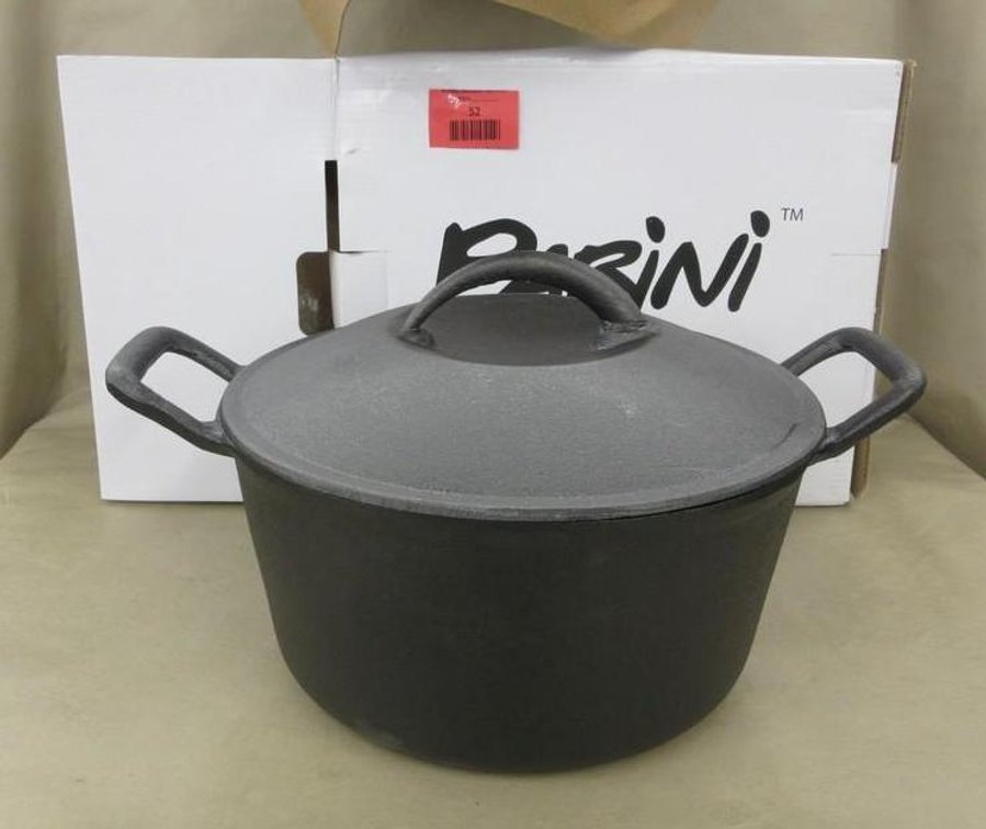 Parini 4 qt cast iron classic black Dutch oven
