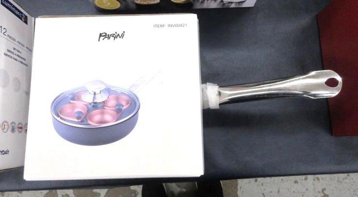 Parini 8" copper non stick egg poacher pan