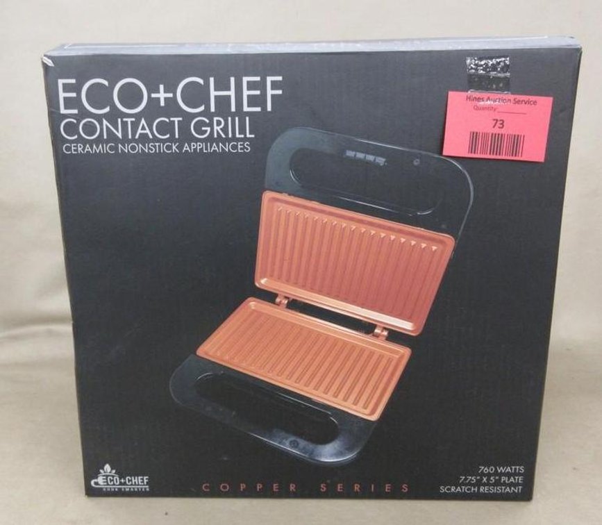 Eco Chef Contact Grill ceramic nonstick appliance, copper series