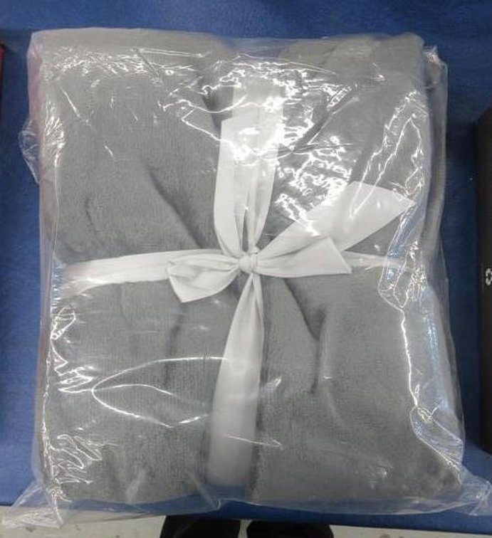 Gray fuzzy throw