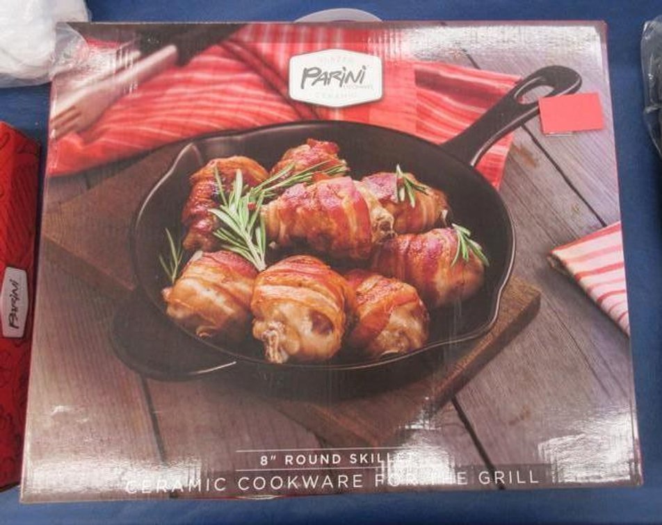 Parini ceramic cookware for the grill 8" round skillet