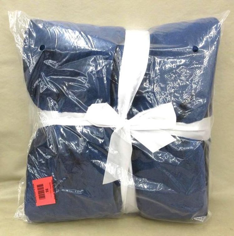 Blue fuzzy throw