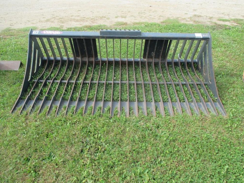 Virnig 78 Skid steer quick attach rock bucket