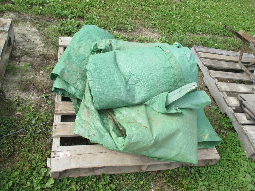 (3) Green tarps