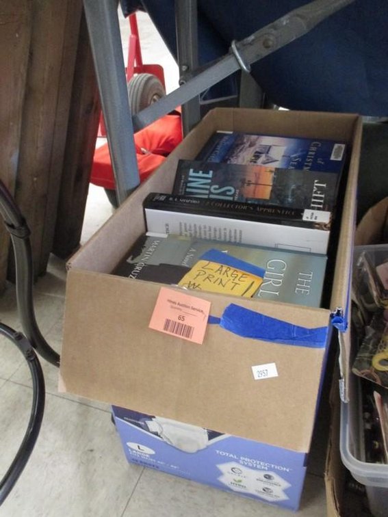 Box of large print  books