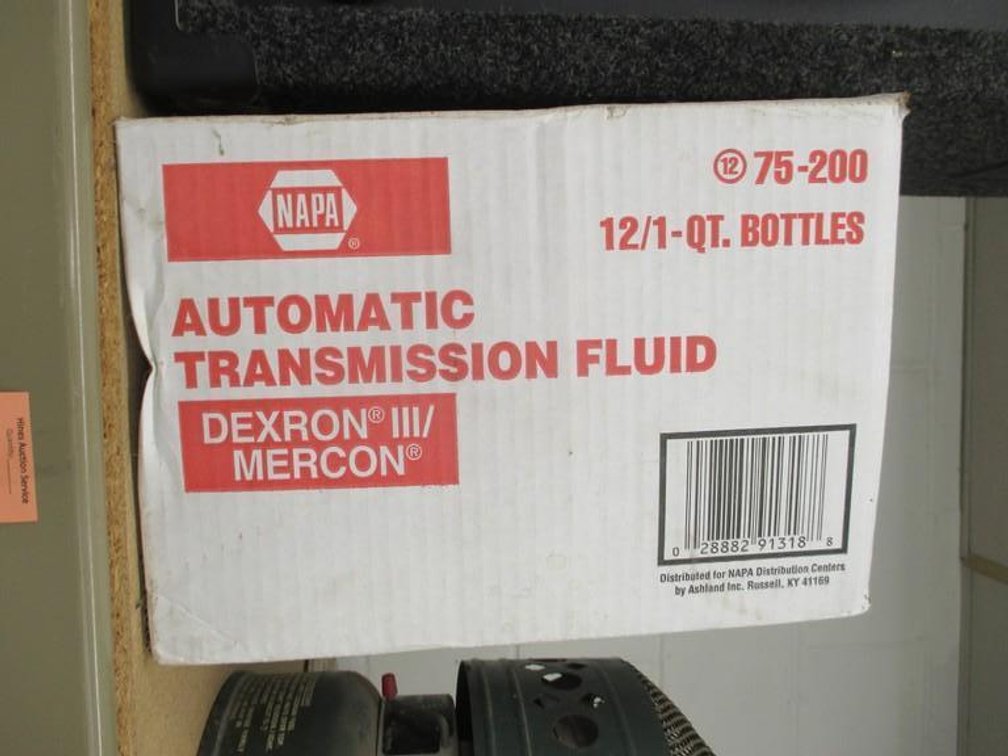 Case of Napa automatic transmission fluid