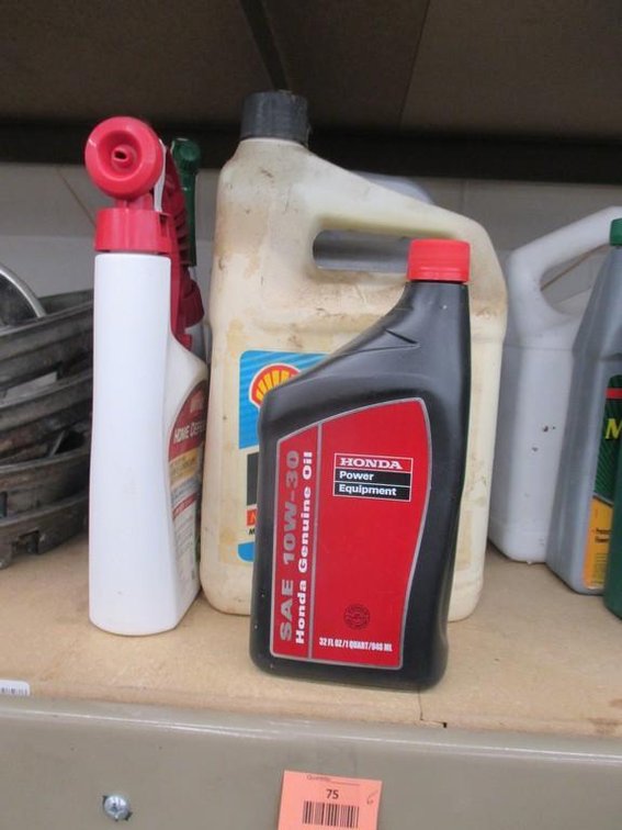 Group of garage fluids