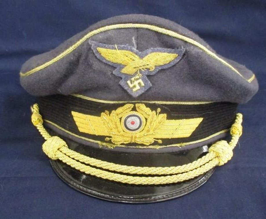 WWII Luftwaffe Officer's Visor Cap