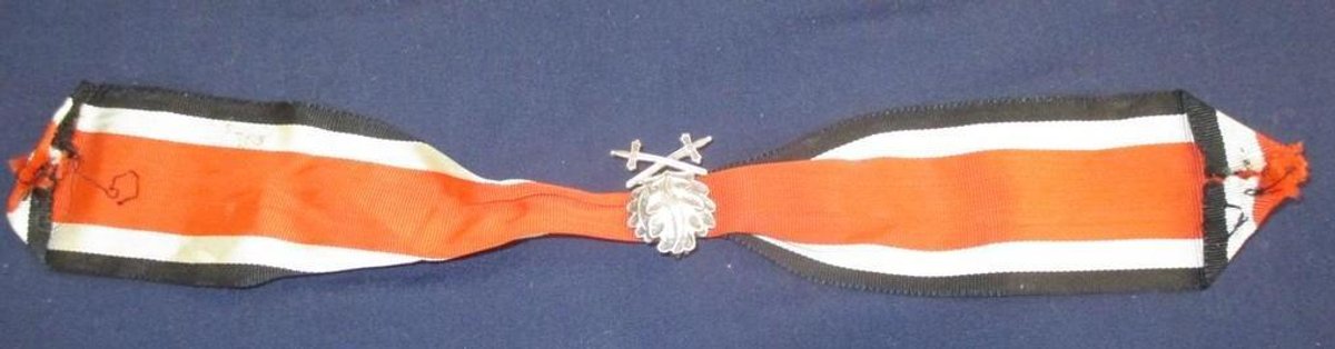 Uniform ribbon with silver tie clip
