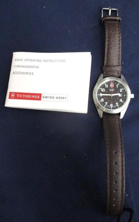 Swiss Army watch with booklet