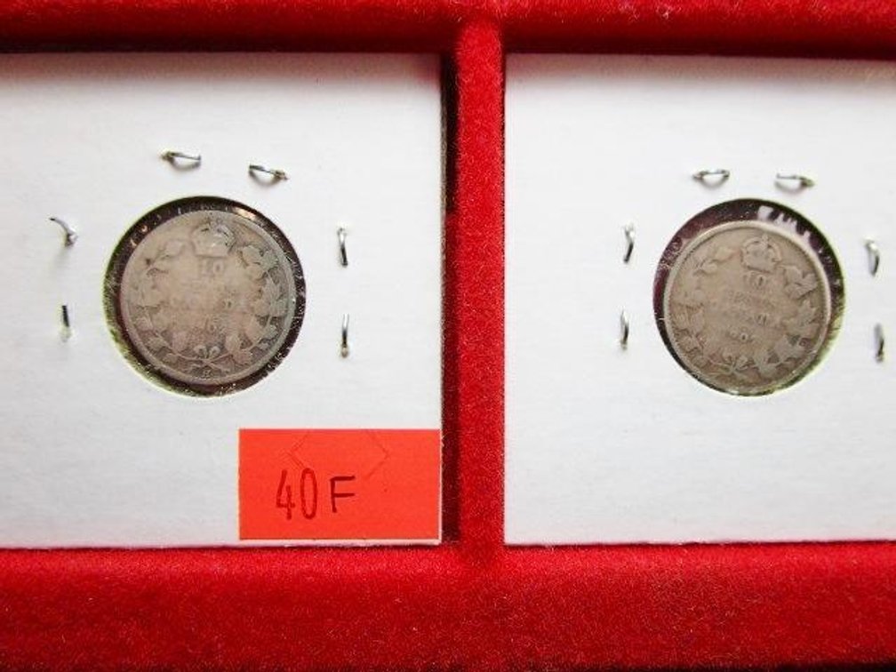 1902 & 1907 Canada dimes