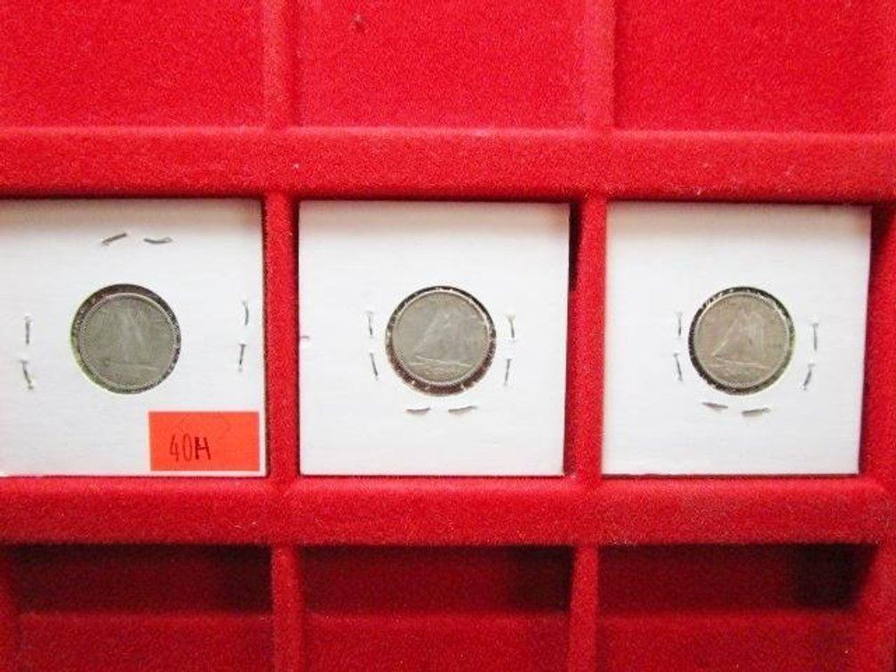 1947, 1962, 1964 Canada dimes