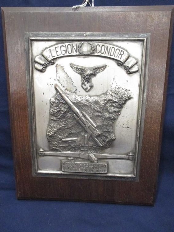Nazi Germany Legion Gonder plaque