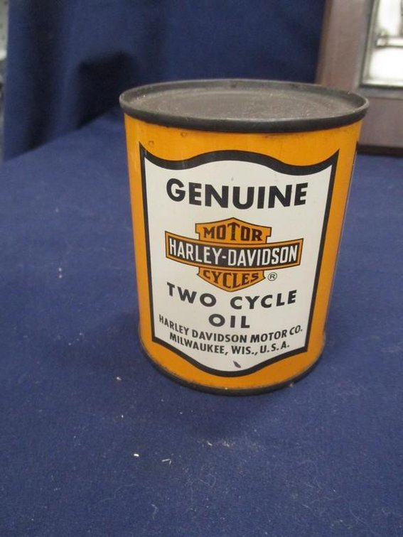 Harley Davidson two cycle oil tin