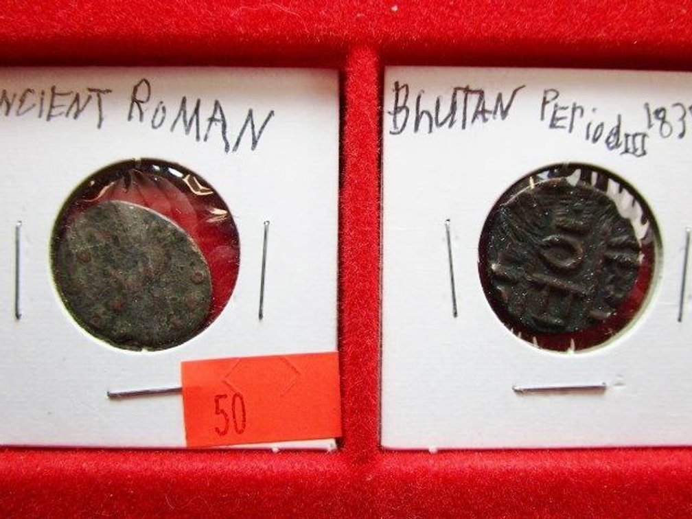 (2) Antique coins