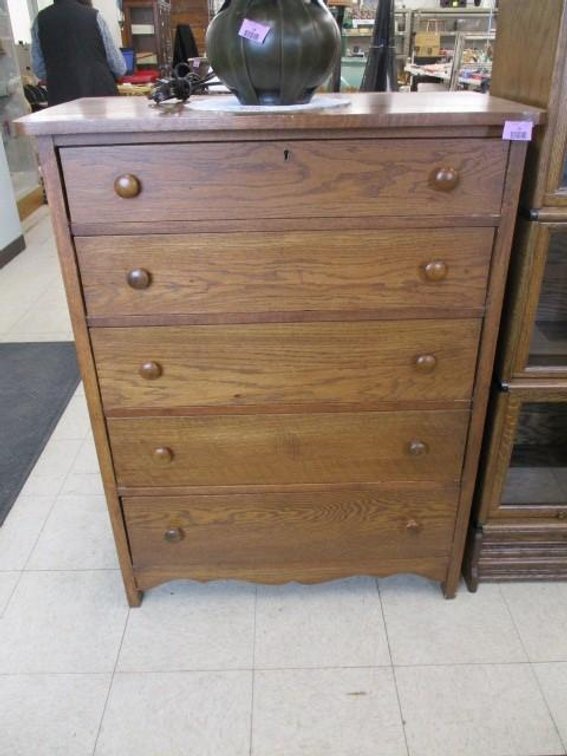 Oak 5-drawer dresser