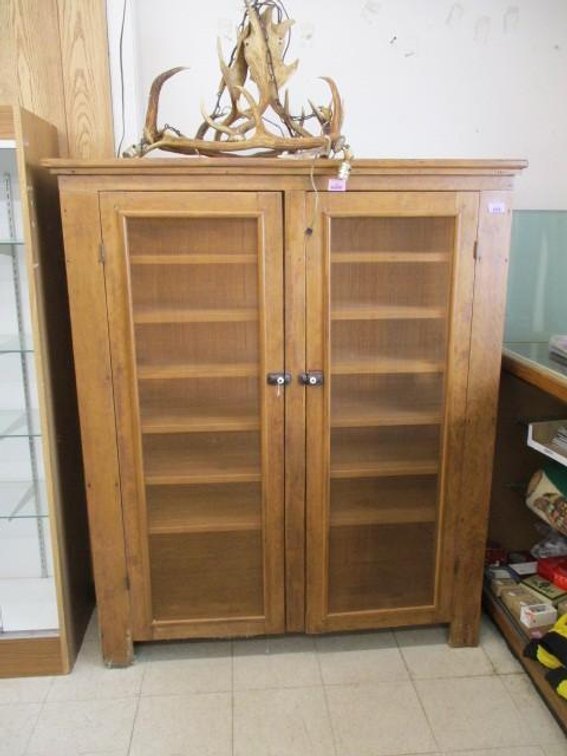 Primitive wood pantry cupboard