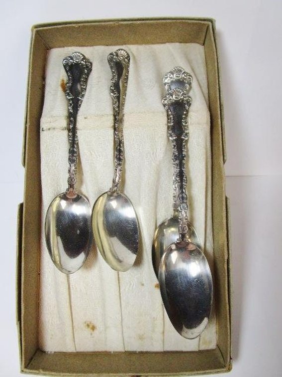 Set of (6) sterling spoons in box