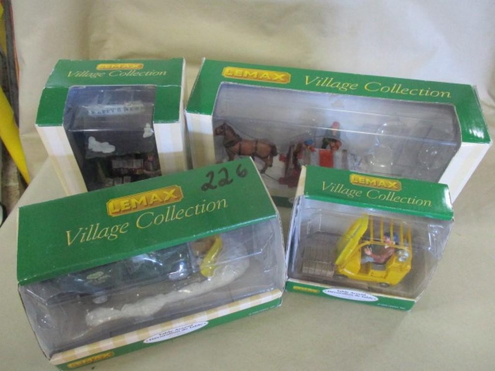 (4) Lemax Village Collection in box