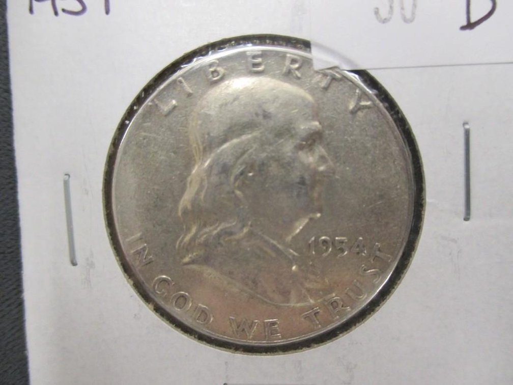 1954 Franklin half dollar