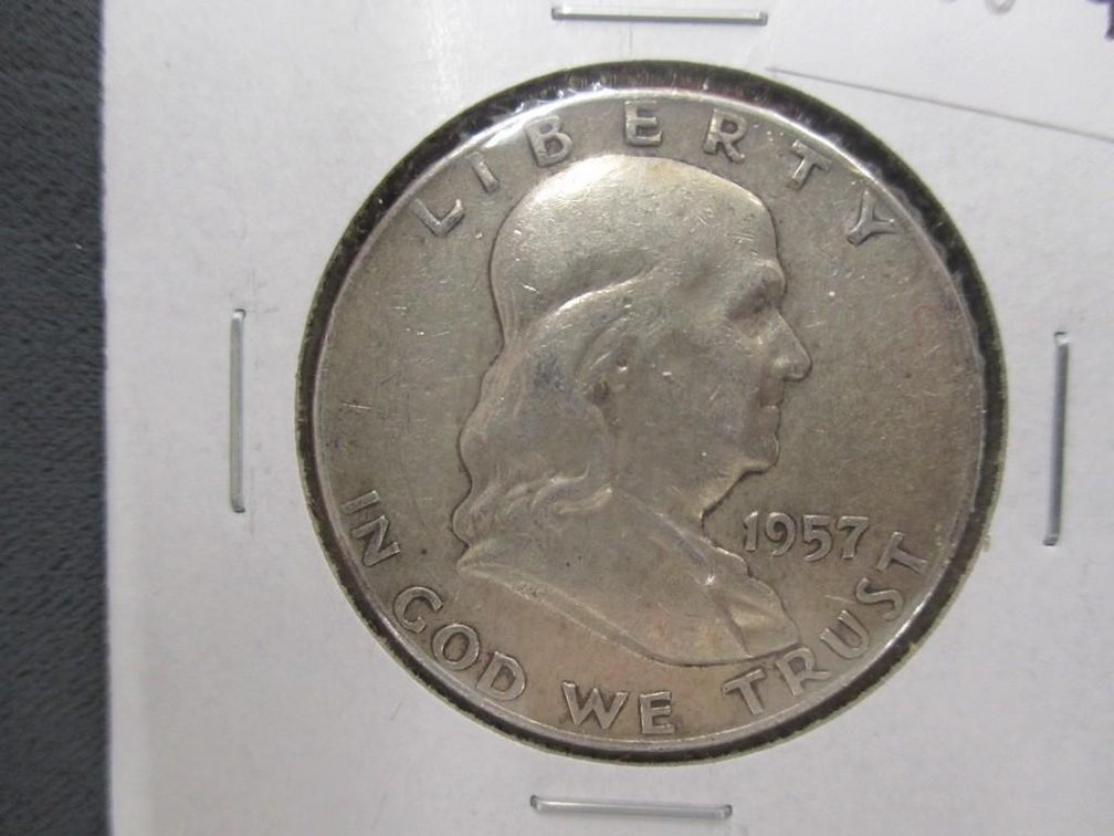 1957-D Franklin half dollar