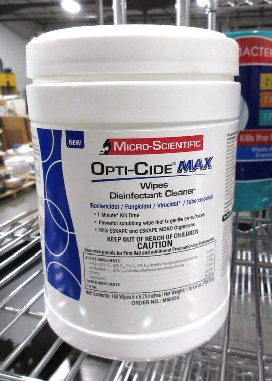 Micro-Scientific Opti-Cide Max wipes