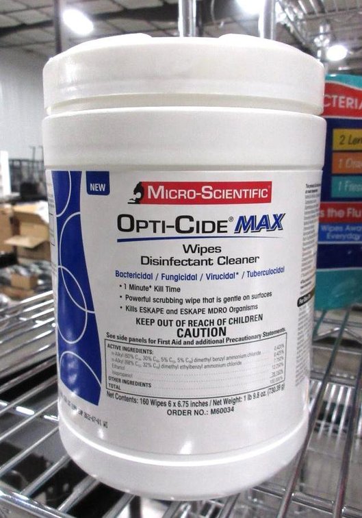 Micro-Scientific Opti-Cide Max wipes