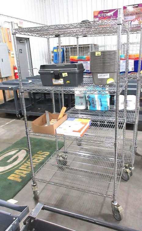 Uline NSF rolling shelf unit
