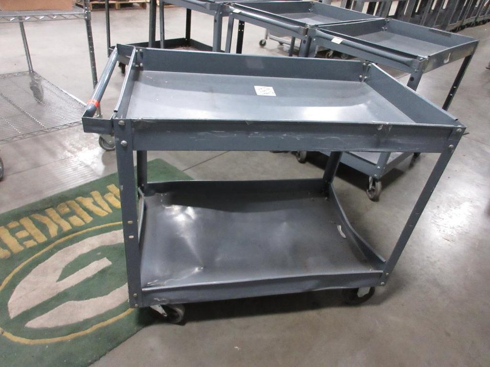 Steel 4-wheel cart with handle