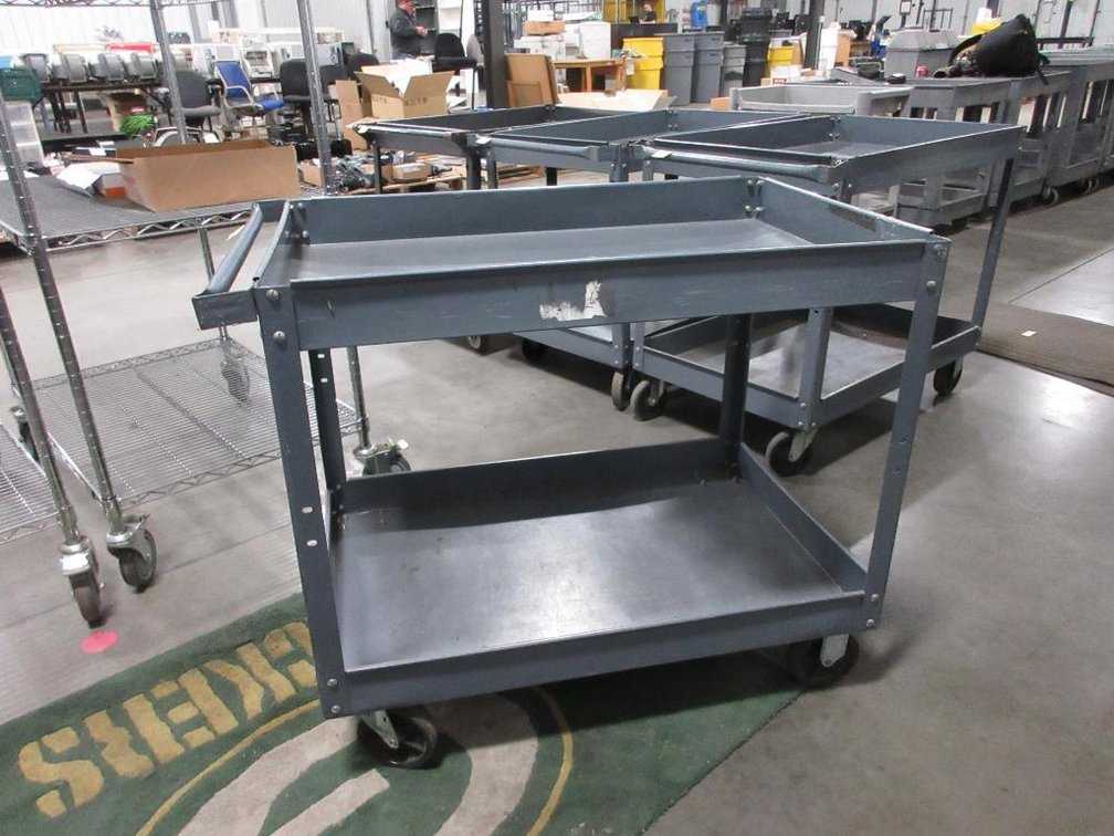 Steel 4-wheel cart with handle