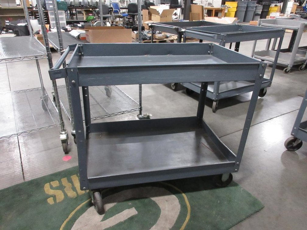 Steel 4-wheel cart with handle