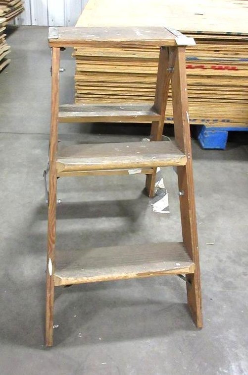 Wood step stool