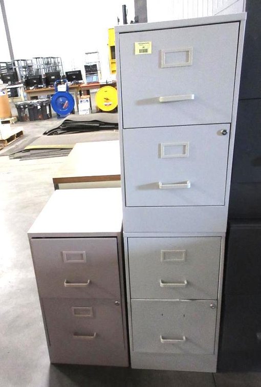 (3) Metal file cabinets (no keys)