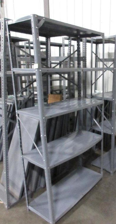 (2) Metal shelf units