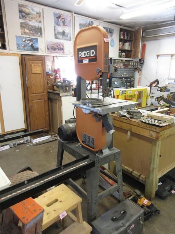Ridgid band saw on stand