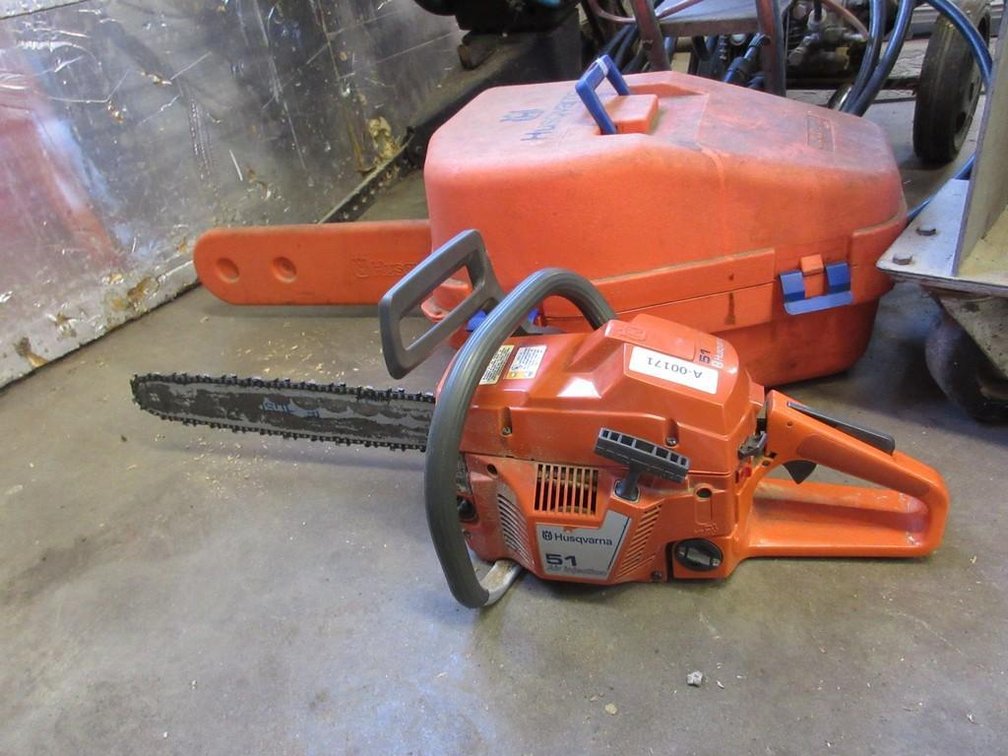 Husqvarna 51 air injection gas chainsaw with case