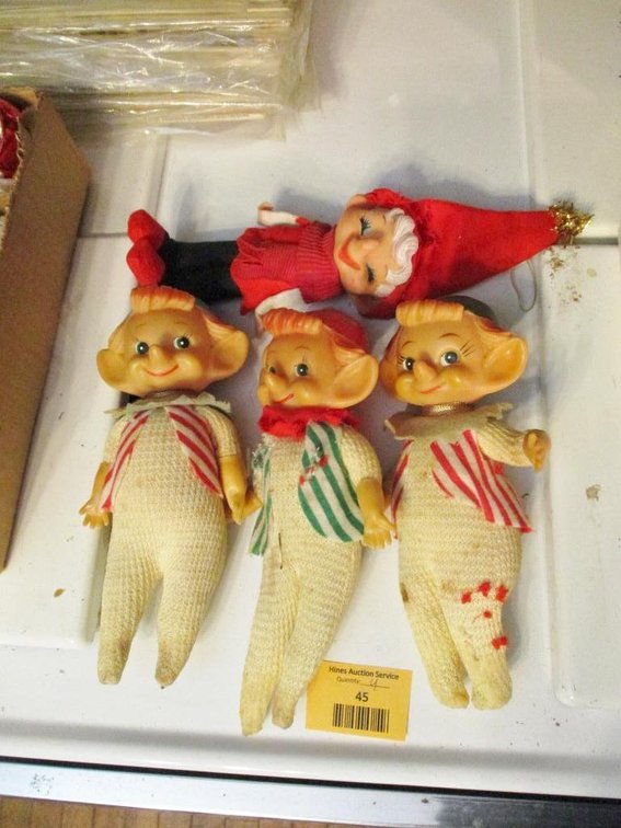 (4) Rubber Japan elves with cloth bodies