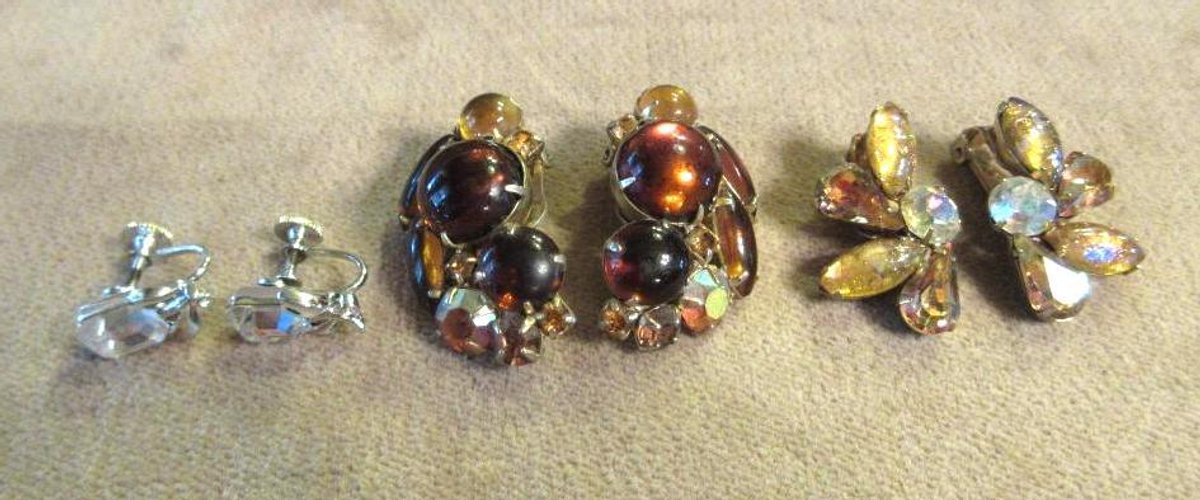 (3) Pairs of signed earrings