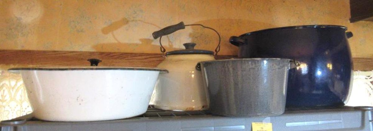 Group of enamelware