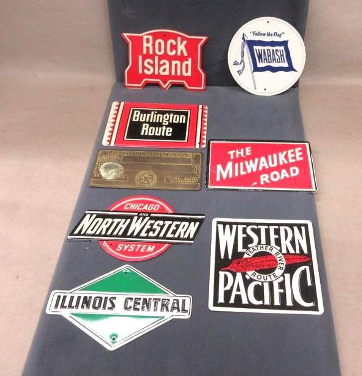Flat of railroad paper memorabilia