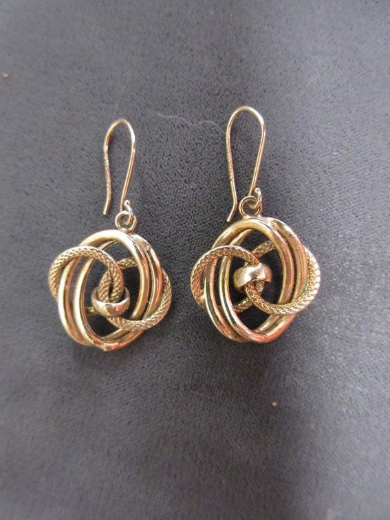 Marked 925 "OT" maker mark "Turkey" gold vermeil earrings