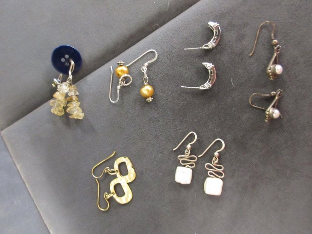 (6) Pair of 925 sterling silver pierced earrings