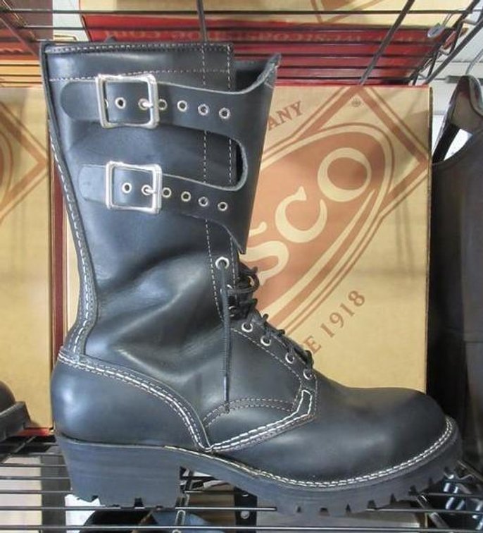Wesco Dogmaster stompers black leather boots