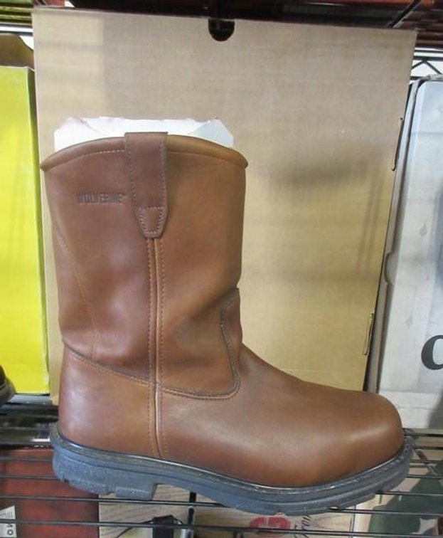 Wolverine Durashock Fusion brown leather steel toe boots