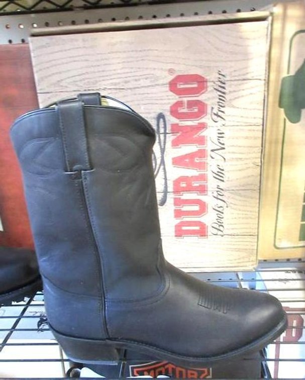 Durango black leather cowboy boots