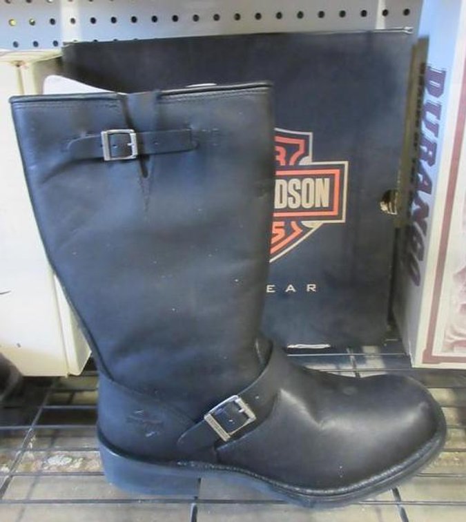 Harley-Davidson strap engineer black leather boots